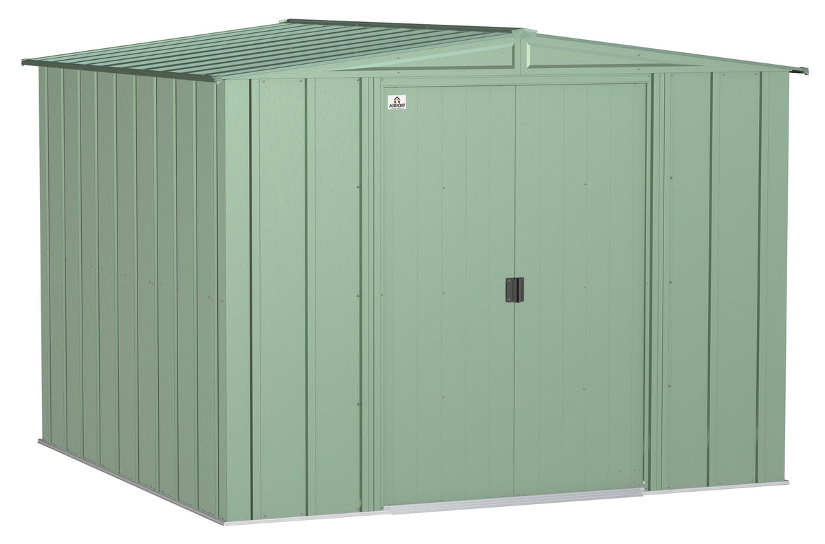 Classic Galvanized Steel Storage Shed, Sage Green, 8-ft x 8-ft Z5Q7 - product image 2