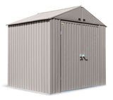 Elite Steel Storage Shed with Pent Roof, Cool Grey, 8-ft x 6-ft N4T3 - product image 1