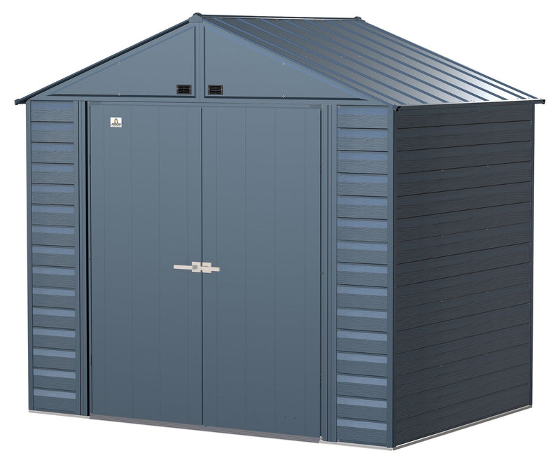 Select Galvanized Steel Storage Shed, Blue Grey, 8-ft x 6-ft S5P6