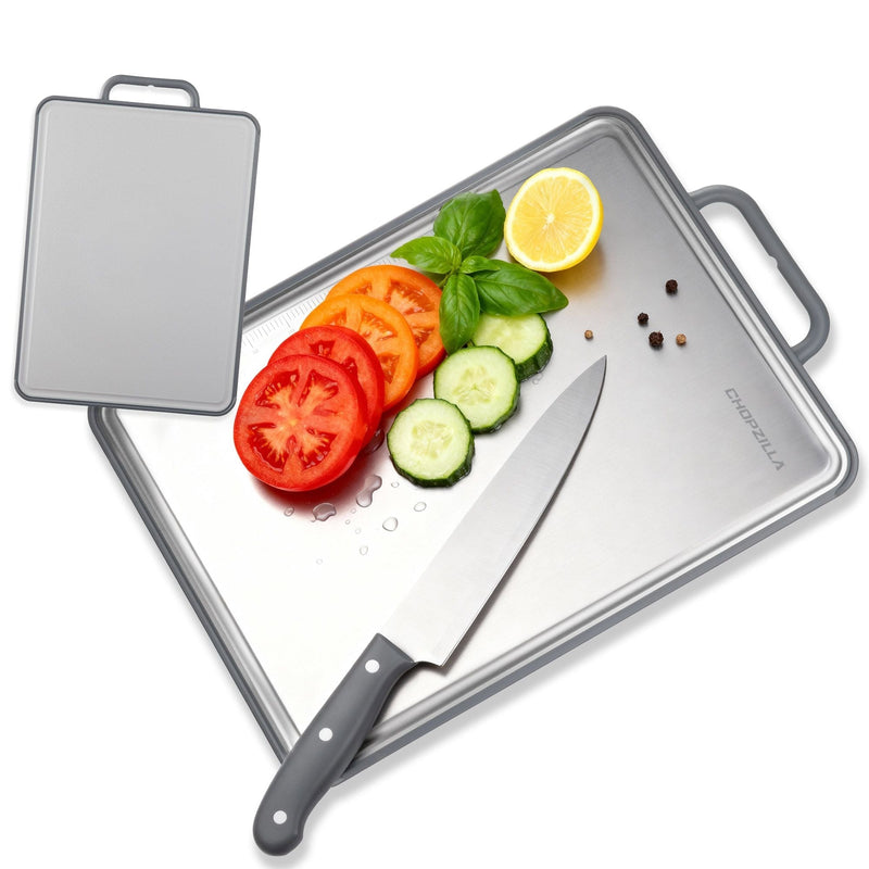 Chopzilla Titanium Dual Sided Cutting Board with Handle, Non-Slip, 15.7-in Z9L2
