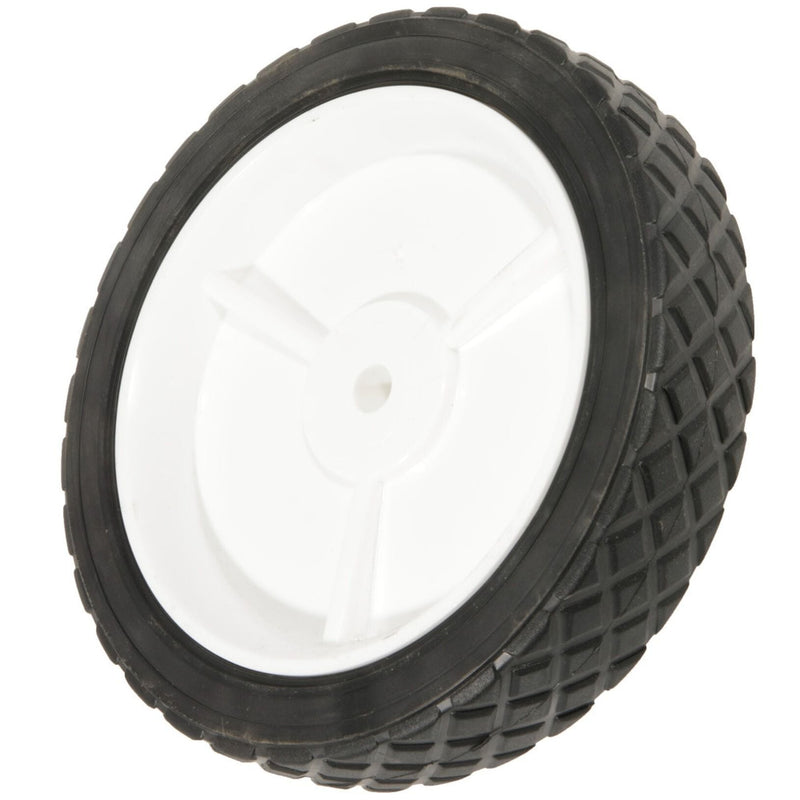 Plastic Lawn Mower Replacement Wheel, Wide Tread 8-in x 1.75-in V0A1