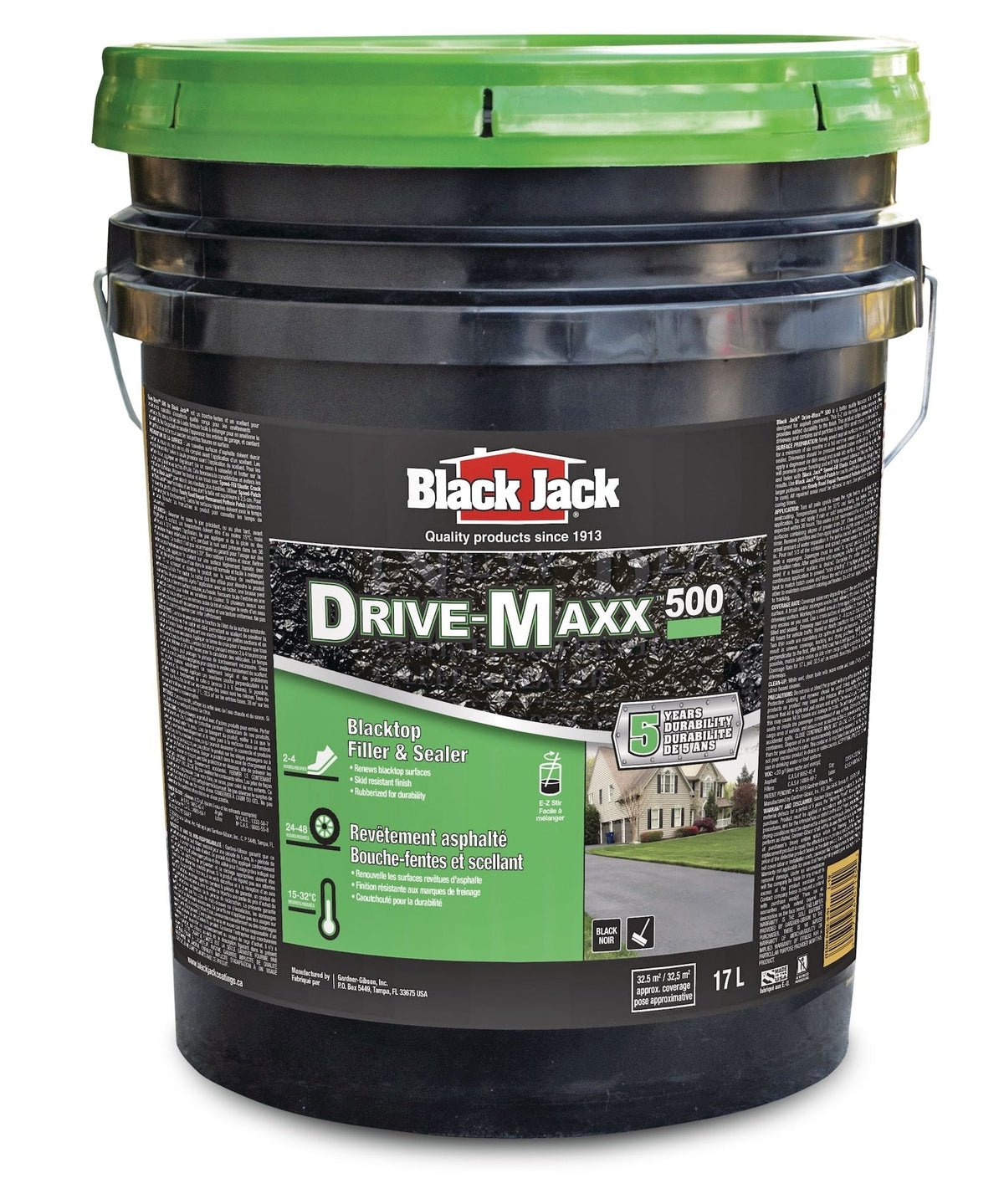 Black Jack Drive-Maxx 500 5-Year Asphalt Driveway Filler & Sealer, 32.5 sq. m Coverage, 17-L A6Y3 - product image 1