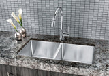 Quatrus R15 32-in 50/50 Double Bowl Undermount Stainless Steel Kitchen Sink A8P8 - product image 3