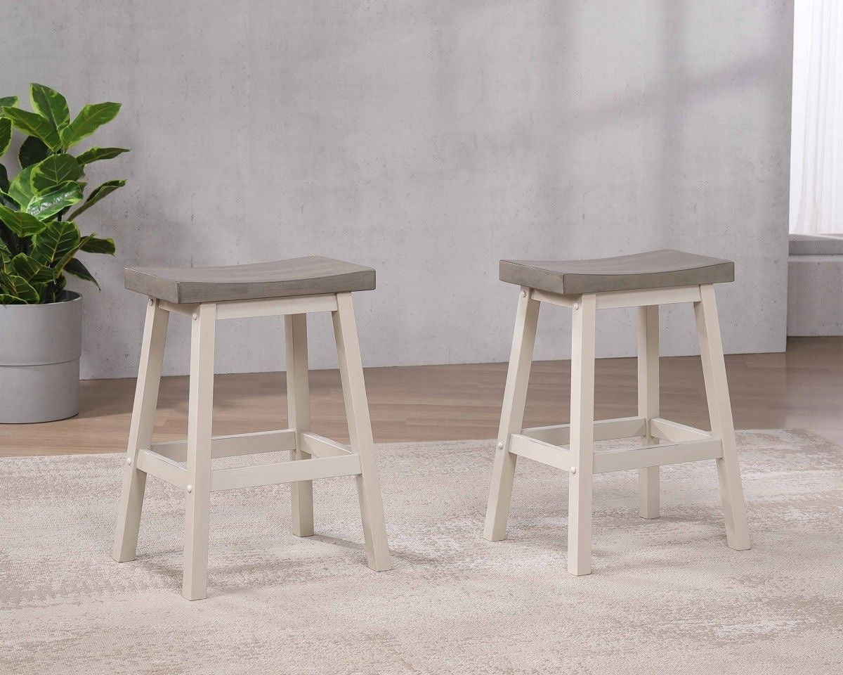 Asher Grey/White Backless Counter/Bar Stool, 2-pc S4V4 - product image 6