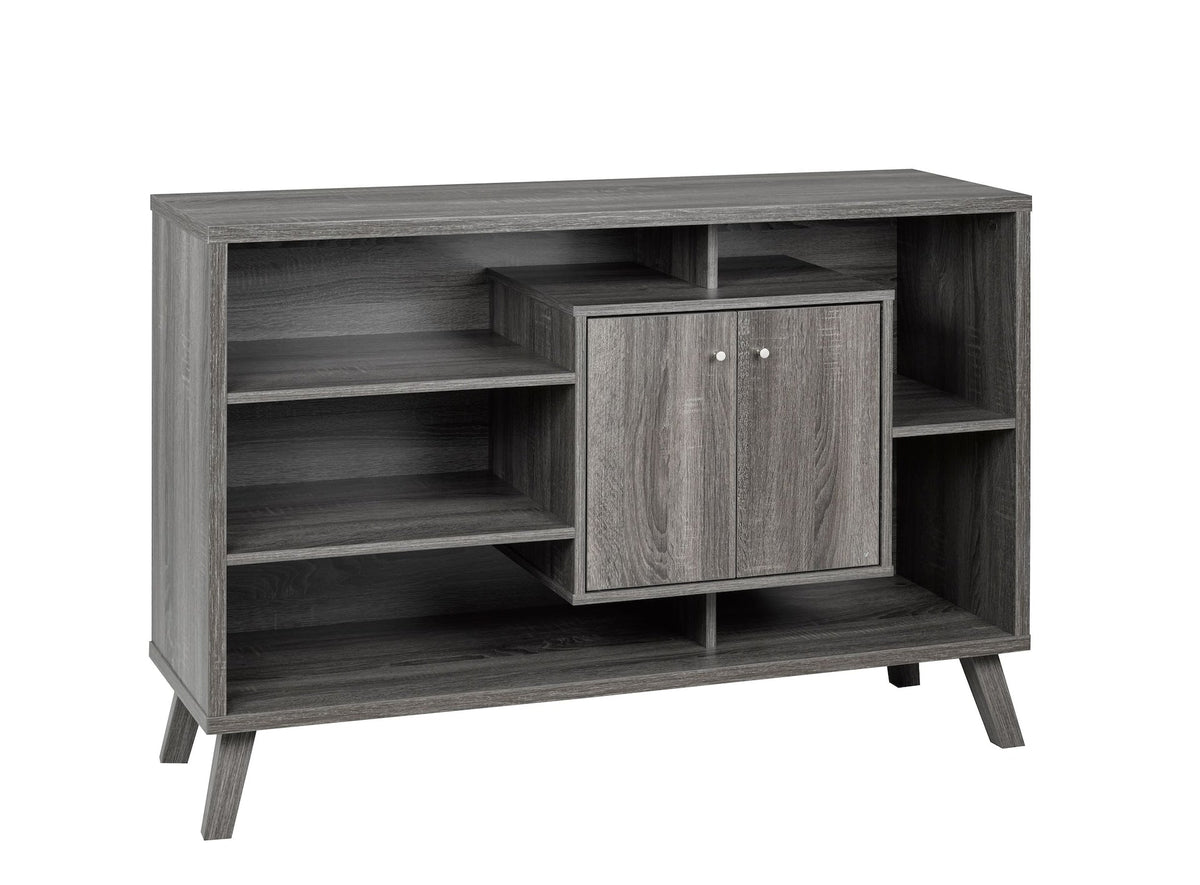Multi-Tier Wooden Dining Buffet/Server with Storage, Grey M4S9 - product image 1