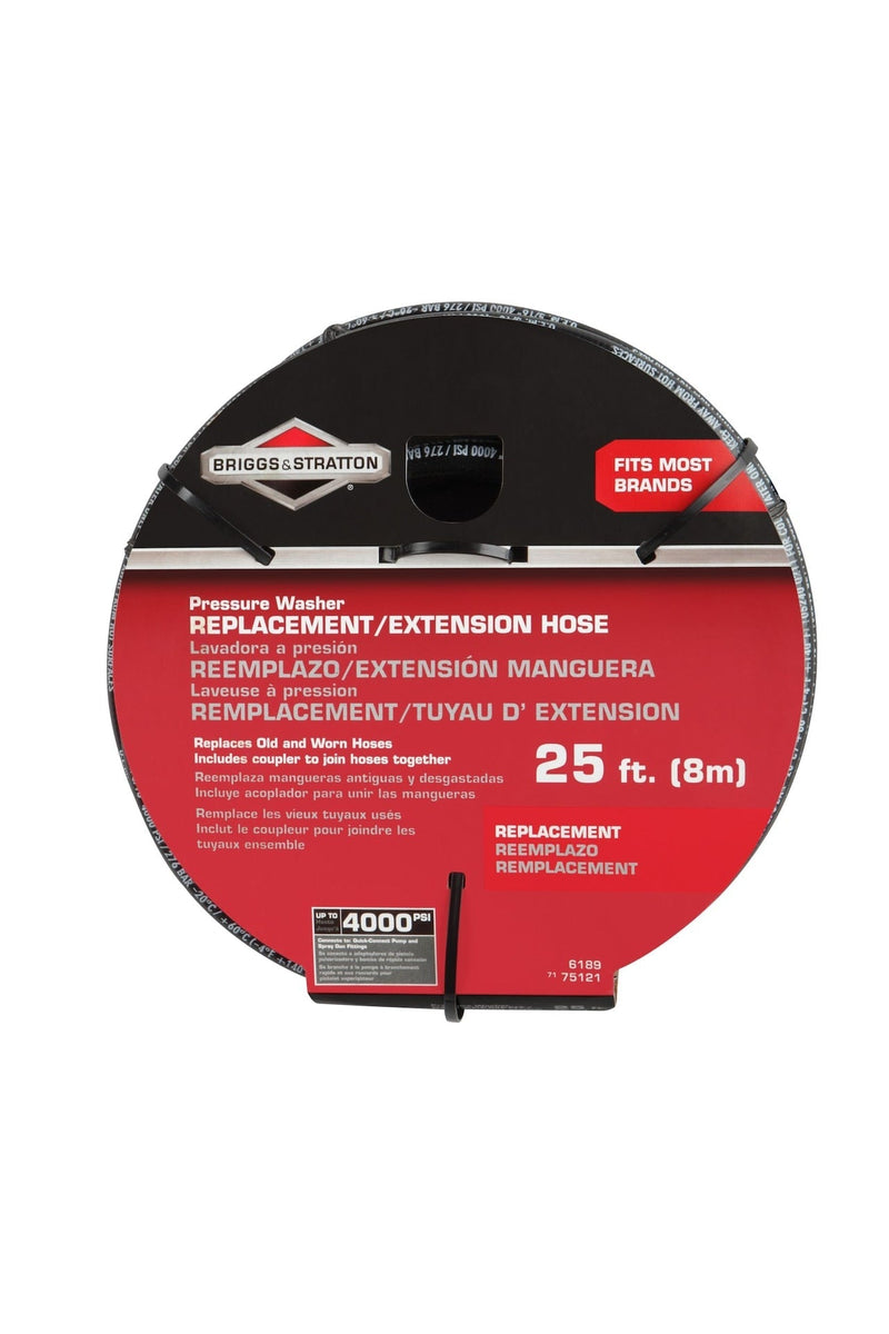 & Stratton Replacement/Extension Hose, Compatible with 4000 PSI Gas Pressure Washer, 25-ft V4J1