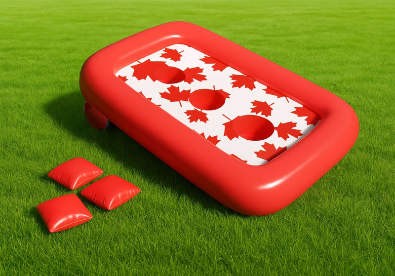Day Inflatable Cornhole Game Set, Red/White L9N6