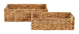 Ari Rectangle Woven Water Hyacinth Storage Basket, 2-pc X8E9 - product image 1