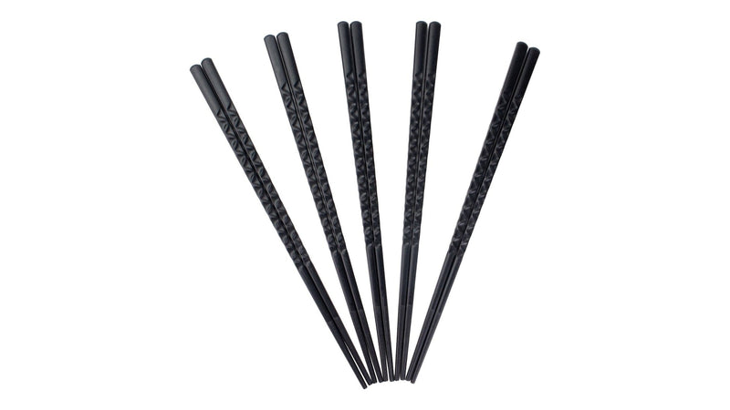 Black Dishwasher Safe Chopsticks, Serves 5, 10-pc Q1I1