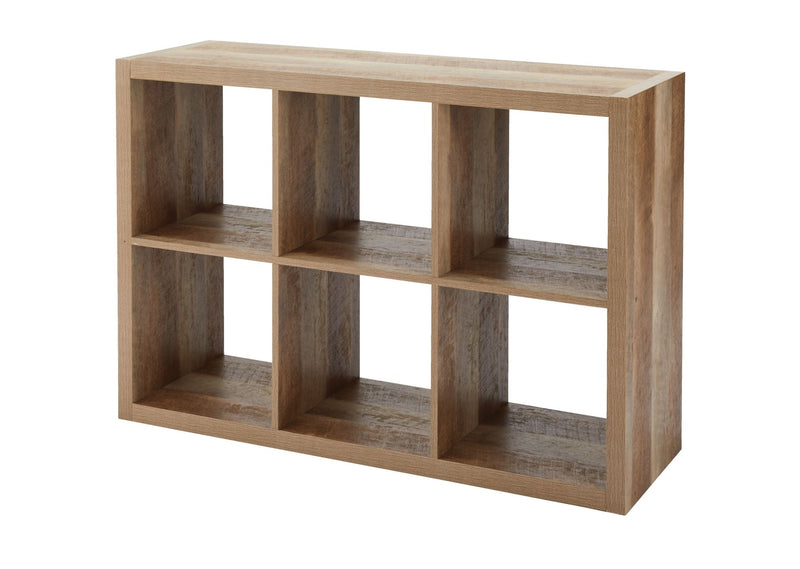 Fraser 6-Cube Storage Organizer, Bookcase/Bookshelf, Light Oak Finish S7X4