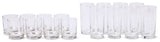 Heavy Base Glassware Tumbler Set, Clear, 11 oz & 15 oz, 16-pc Y5M8 - product image 1