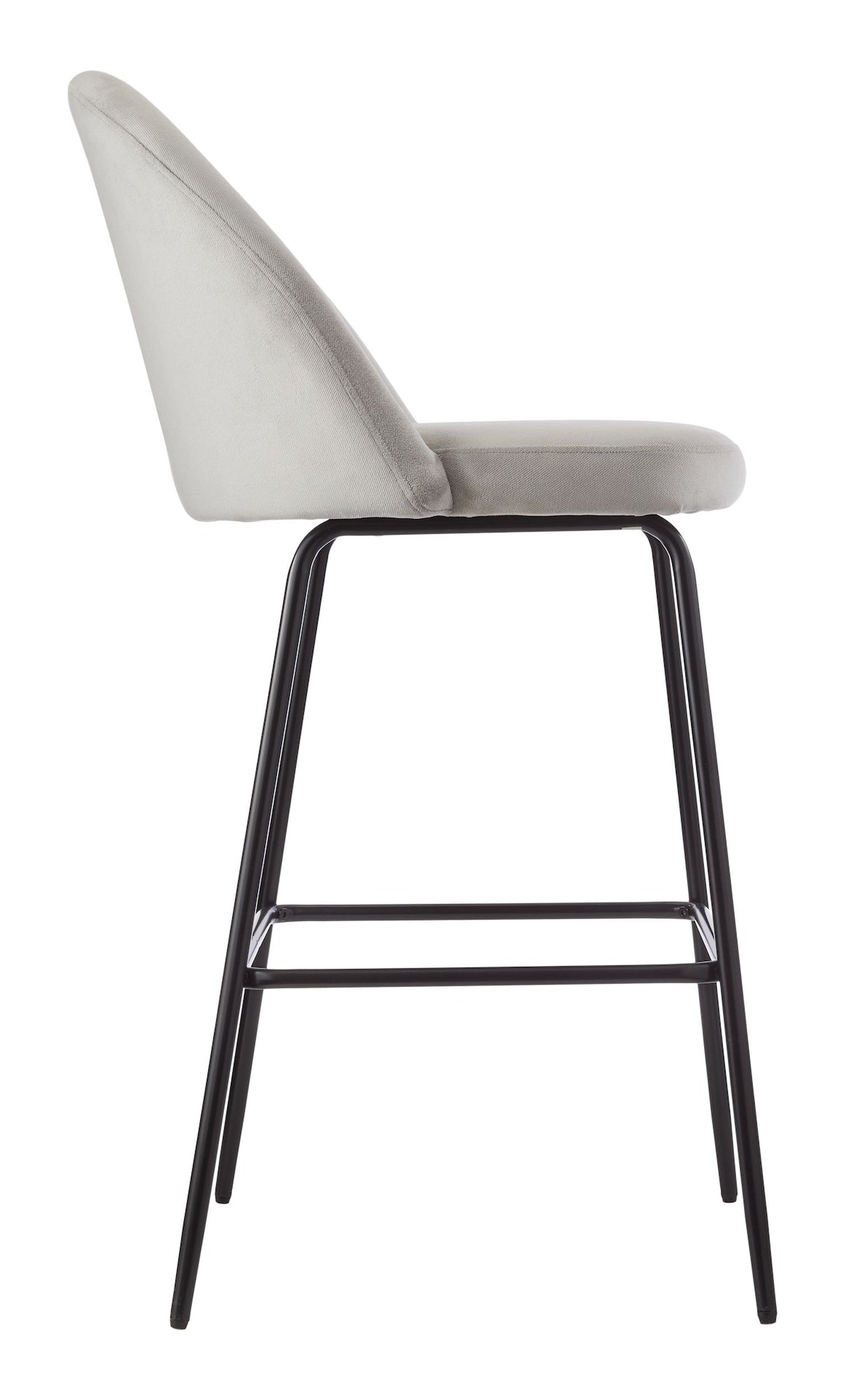 Koen Bar Elegant Counter Stool with Footrest, Grey V9K2 - product image 3