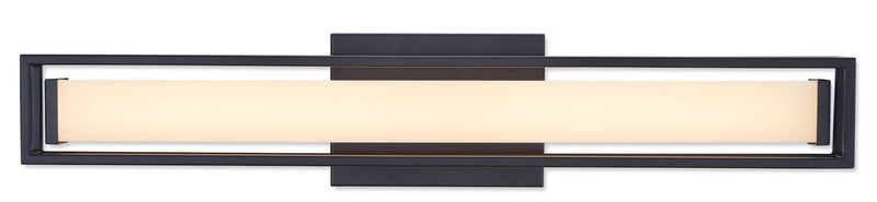 Slade 1-Light Integrated LED Vanity Light, Black, 24-in R0L3