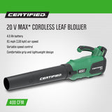 20V Cordless Battery-Powered Lawn & Garden Leaf Blower Z7O8 - product image 3