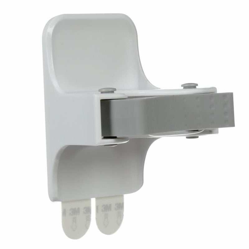 Wall-Mounted Mop & Broom Gripper with Adhesive Strips, White, 4-lbs, 1 Strip per Pack B5K6