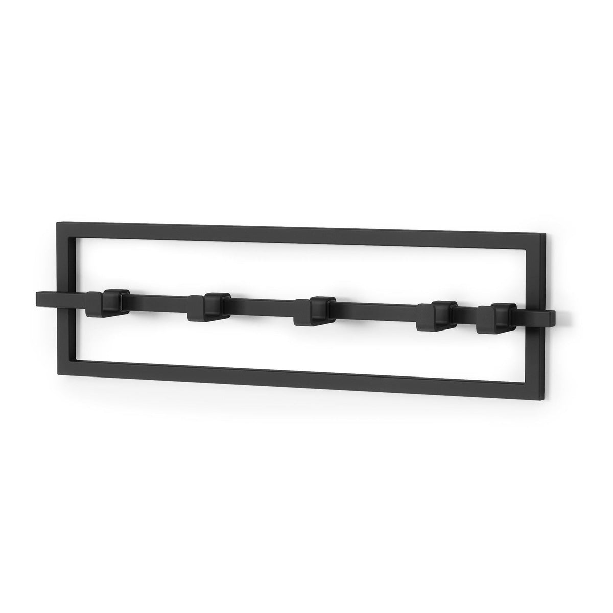 5 Hook Rack, Black P7O1 - product image 1