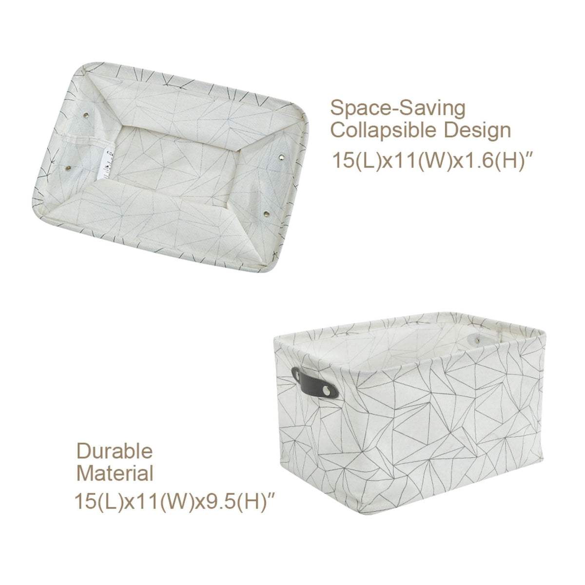 Large Water Resistant Storage Bin, 15-in x 11-in x 9.5-in, 6-pk, Black Pattern E8R9 - product image 6