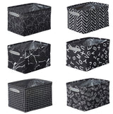 Large Water Resistant Storage Bin, 15-in x 11-in x 9.5-in, 6-pk, White Pattern X2U2 - product image 1