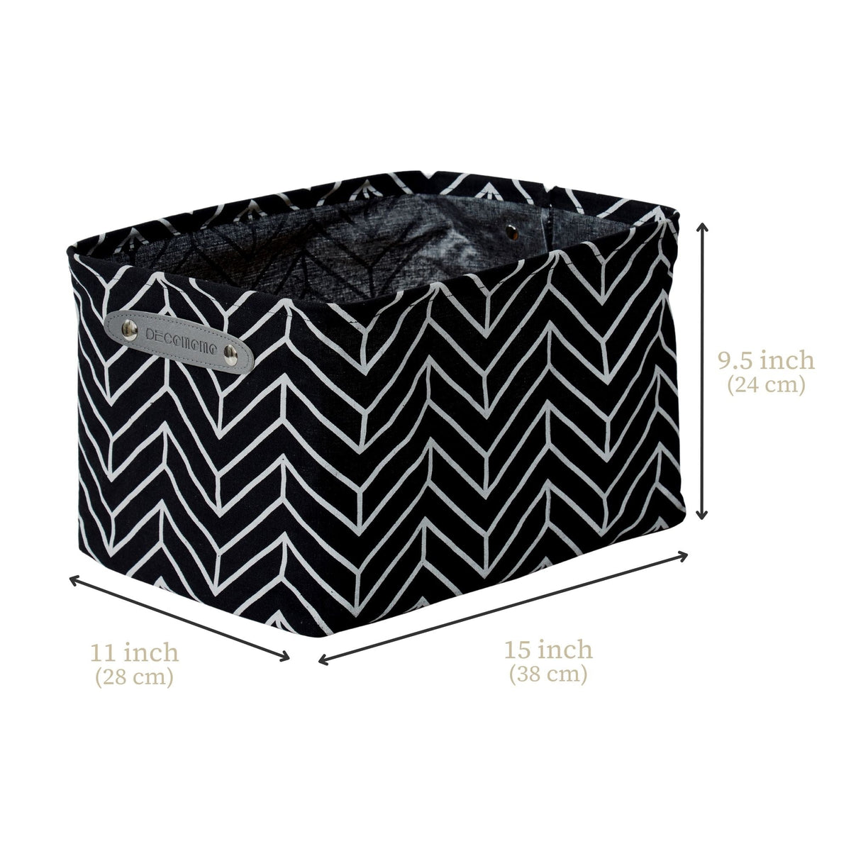 Large Water Resistant Storage Bin, 15-in x 11-in x 9.5-in, 6-pk, White Pattern X2U2 - product image 3