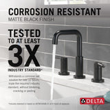 Two Handle Widespread Bathroom Faucet, Matte Black G8H6 - product image 3