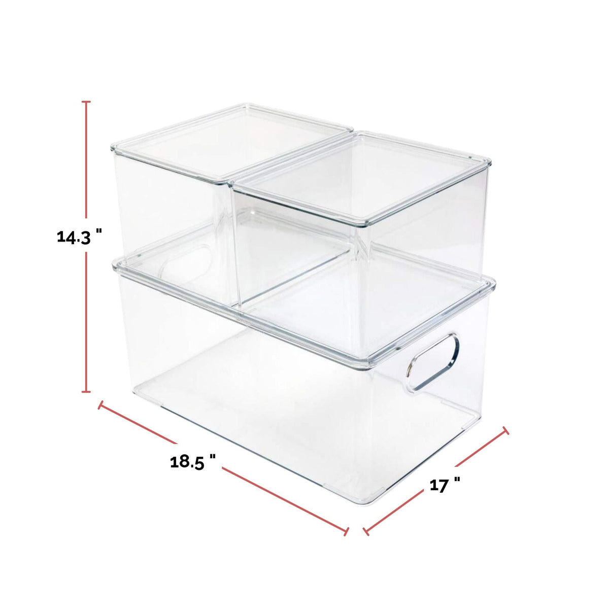 Clear Storage Bin Set, 3-pc I9X0 - product image 6
