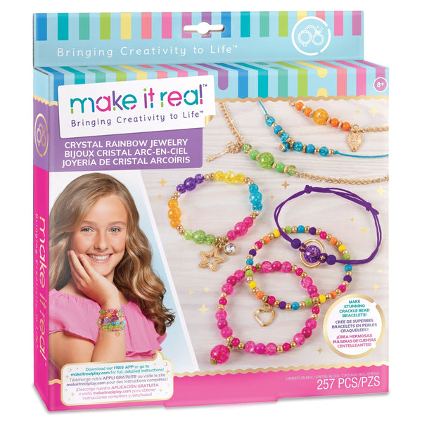 Customizable Friendship Bracelete & Charms, Multi-Coloured, 257-pk, for Arts & Crafts/Birthday Favour T7C6