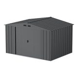 Metal Outdoor Storage Shed with Steel Frame, Dark Grey, 10-1/2-ft x 8-ft G8A7 - product image 2
