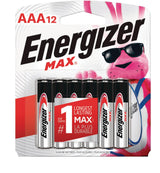 Max 12-pk AAA Alkaline Batteries, Long Lasting, All Purpose P1A0 - product image 1