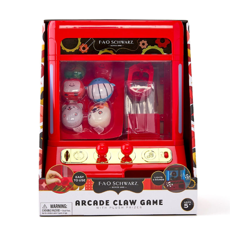 Arcade Claw Game with Plush Prizes, Red Z3M2