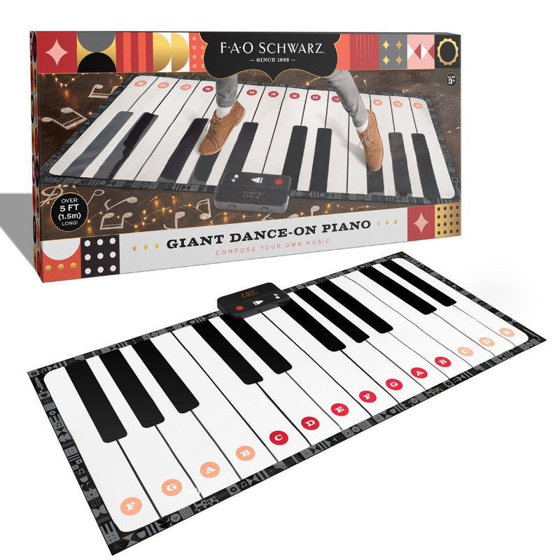Toy Piano Dance Mat, 69x31, White/Black D9G0