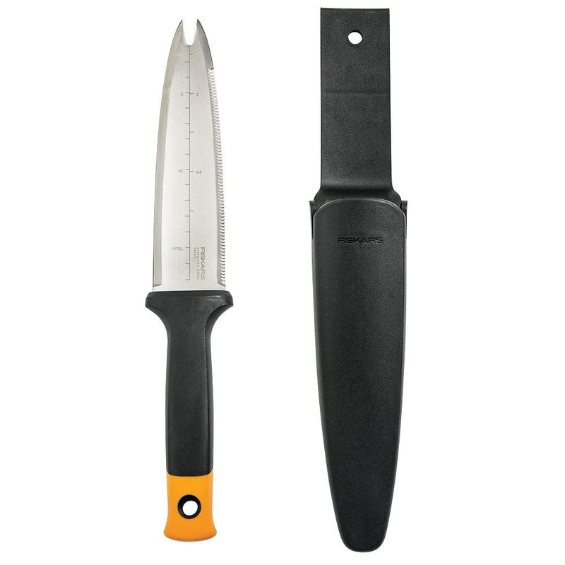 Stainless-Steel Dual-Edged Garden Hori Hori Knife with Sheath C3R1