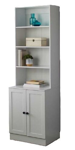 Bookcase Cabinet, White N8M7