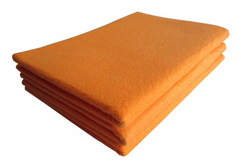All-Purpose Machine Washable Synthetic Giant Shammy Towel, Orange, 3-pk M5J5