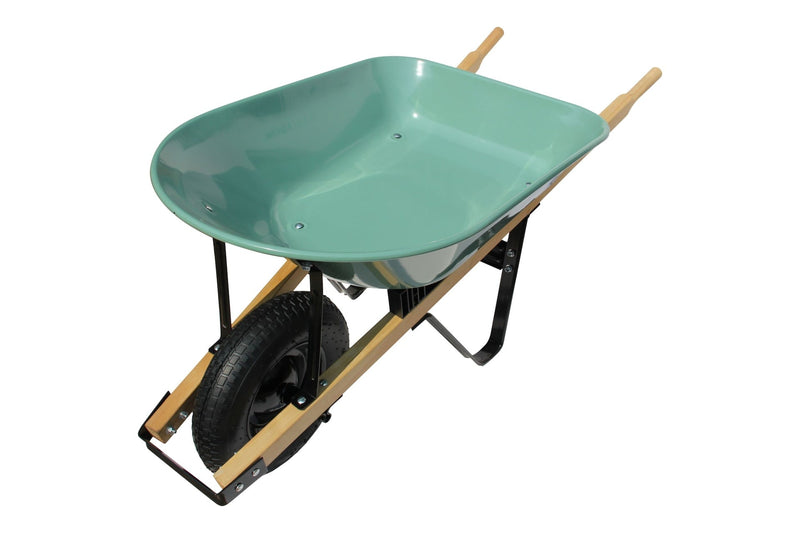 Garden Club 1-Wheel Steel Wheelbarrow for Garden/Yard, Rust-resistant, 5-cu-ft B9R6