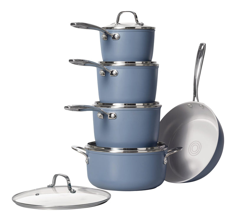 The Rock O Naturel Ceramic Non-Stick Cookset, 10-pc D1M7