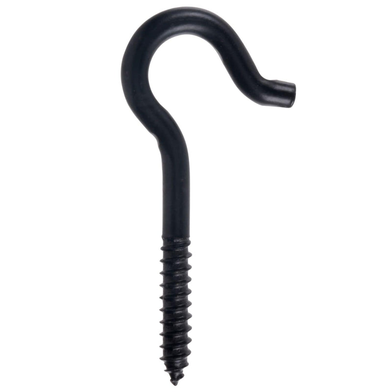 Screw Hook, 3/8 x 4-7/8-in, Black W2D1