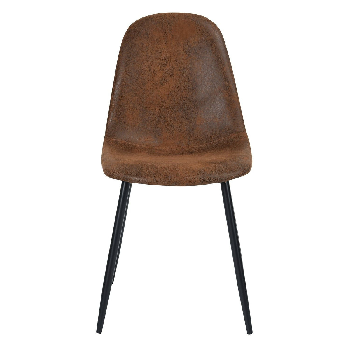 Mid-Century Dining Chairs, Brown Suede, 4-pk M6N5 - product image 1