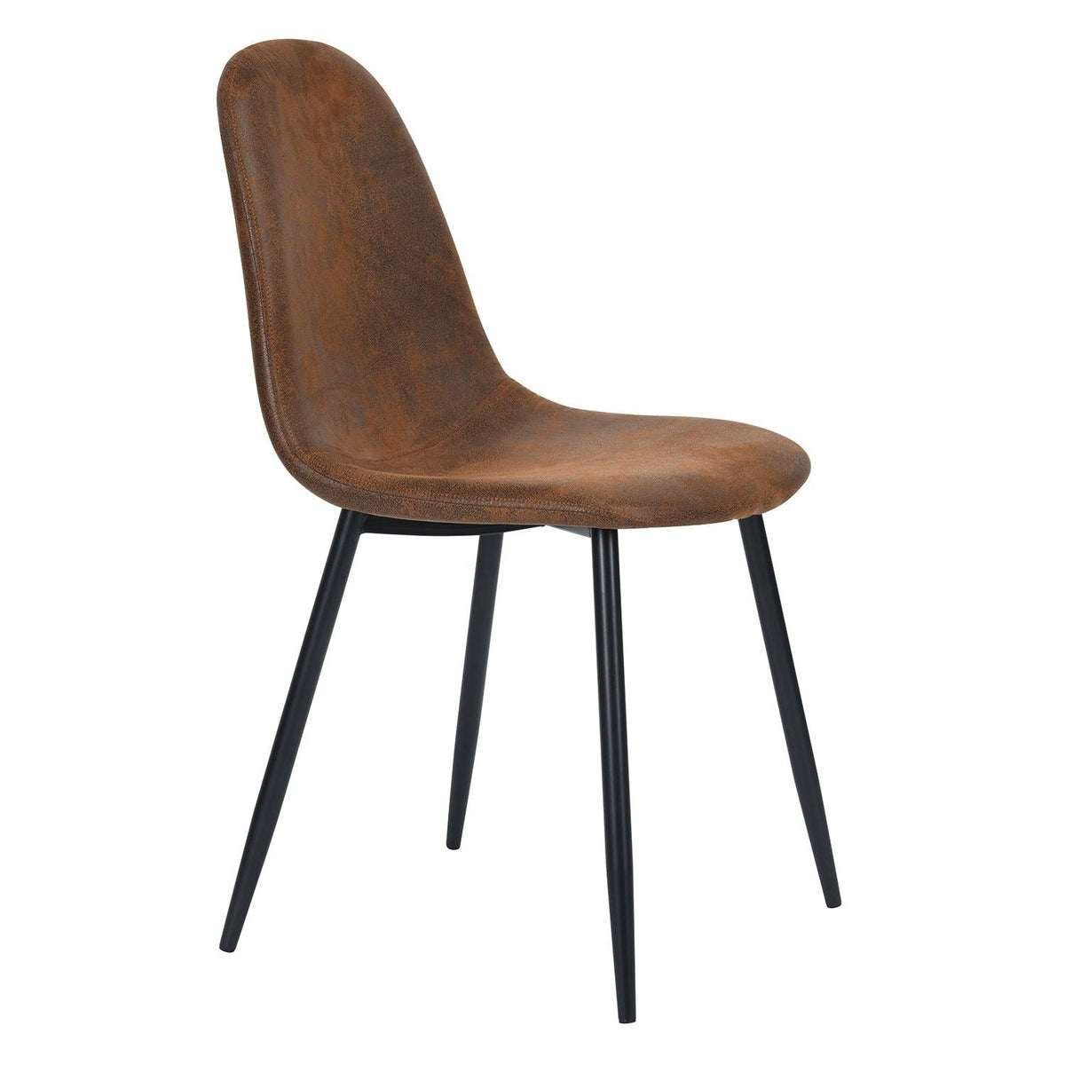 Mid-Century Dining Chairs, Brown Suede, 4-pk M6N5 - product image 2