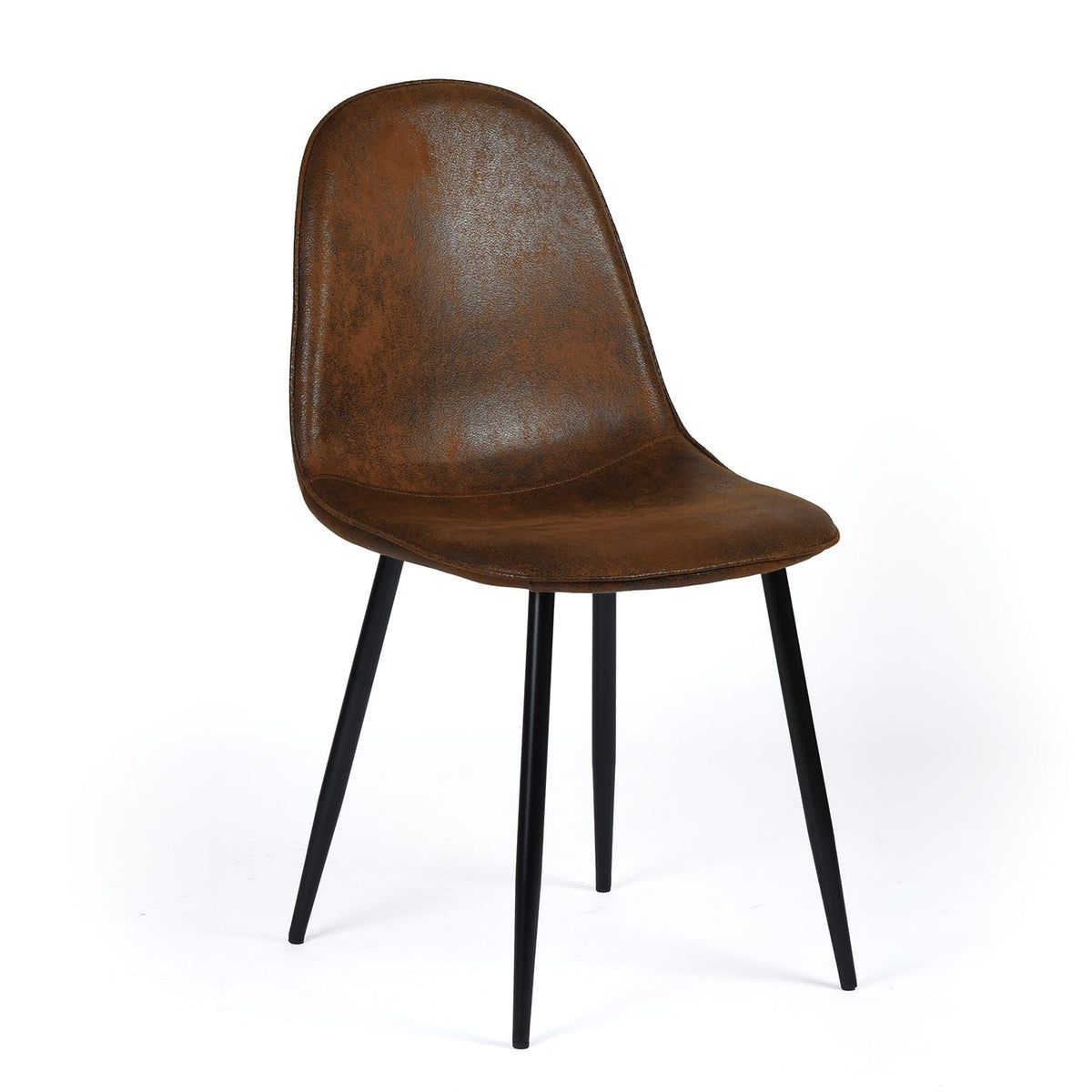 Mid-Century Dining Chairs, Brown Suede, 4-pk M6N5 - product image 3
