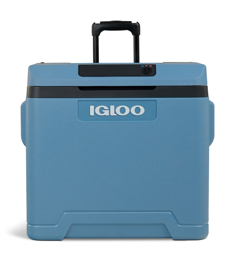 12V Portable Electric Cooler with Wheels, Blue, 40-L C8I2