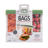 Reusable Peva Food Storage Bags, Terracotta/Sage/Grey, 6-pk W3E9 - product image 1