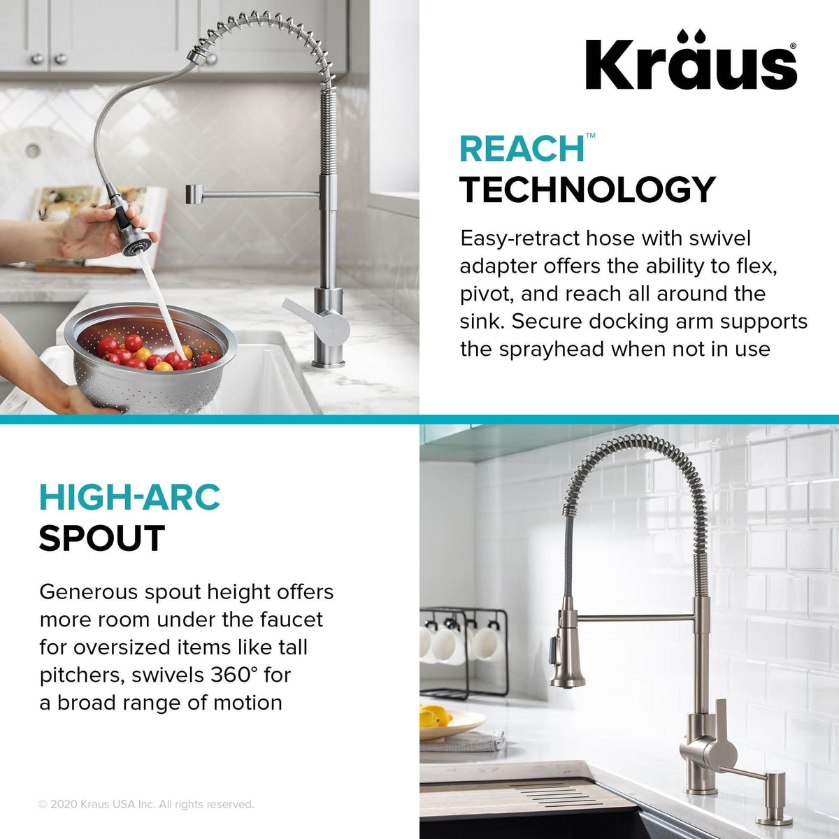 Britt Commercial Style Pull-Down Single Handle Kitchen Faucet, Matte Black F7P3 - product image 3