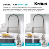 Britt Commercial Style Pull-Down Single Handle Kitchen Faucet, Matte Black F7P3 - product image 7
