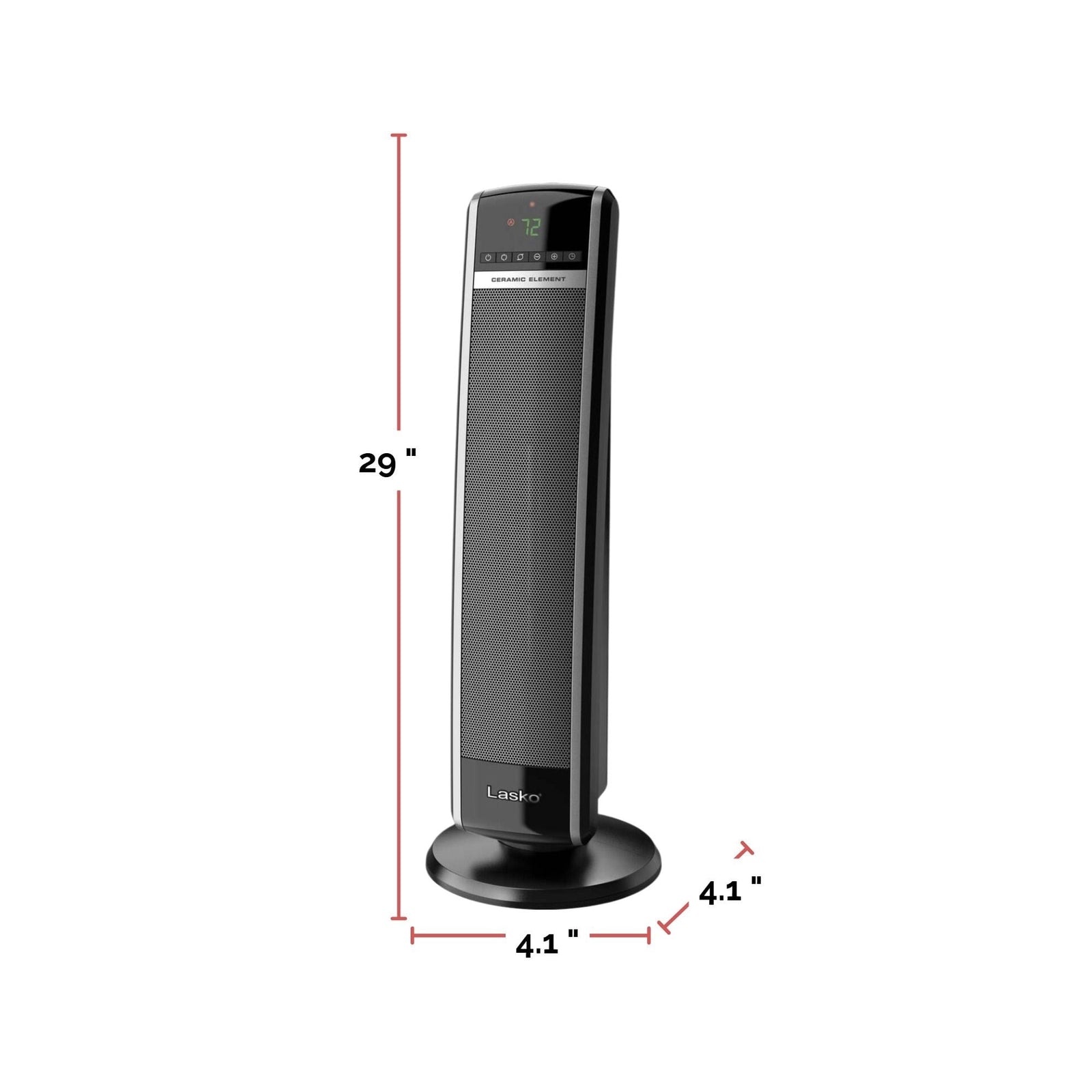 1500W Digital Tower Ceramic Space Heater withRemote Control, 1500W, Black, 30-in Q6P6 - product image 5
