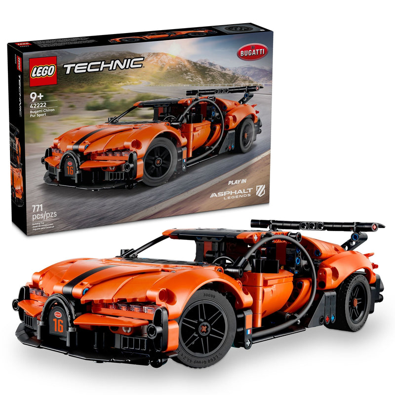 Technic Bugatti Chiron Pur Sport Hyper Car - 42222, 771-pcs, Ages 9+ X3F2