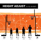 In-Ground Crank Adjust Bolt Down Outdoor Basketball Hoop, 50-in A7Q5 - product image 3