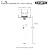 In-Ground Crank Adjust Bolt Down Outdoor Basketball Hoop, 50-in A7Q5 - product image 5