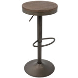 Dakota Adjustable Barstool, Brown, 2-pc C4I9 - product image 1