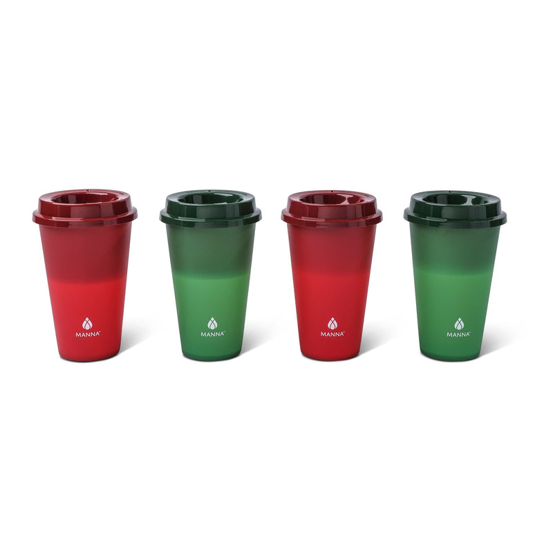 Hot Colour Changing Cups with Lids, 16-oz, 4-pk N6R9