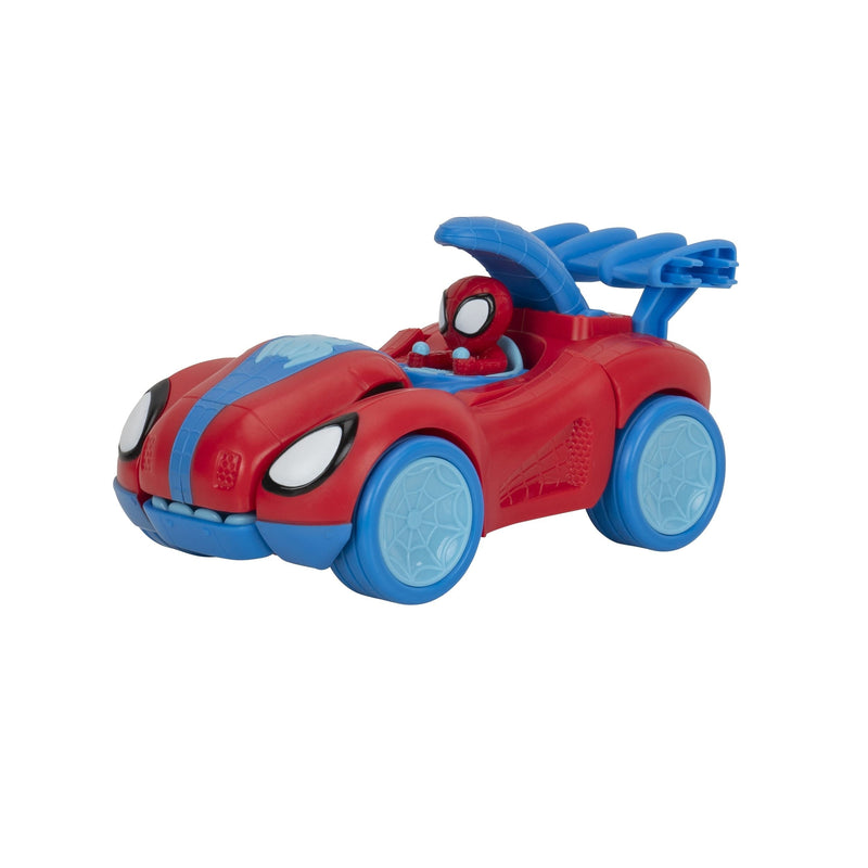 Spidey & His Amazing Friends Spidey-Rex Racer Vehicle, 2-in-1, Darts Included, Ages 3+ O8R1